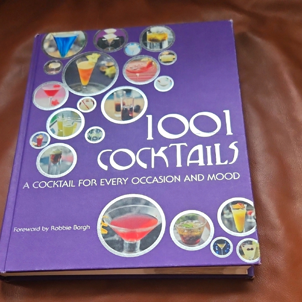 1001 Cocktails Book - Purple Cover